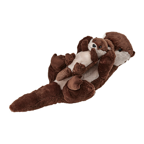 SKOGSDUVA - 填充玩具 2件組, 母子水獺/棕色 米色, 45 公分 | IKEA 線上購物 - PE936323_S4