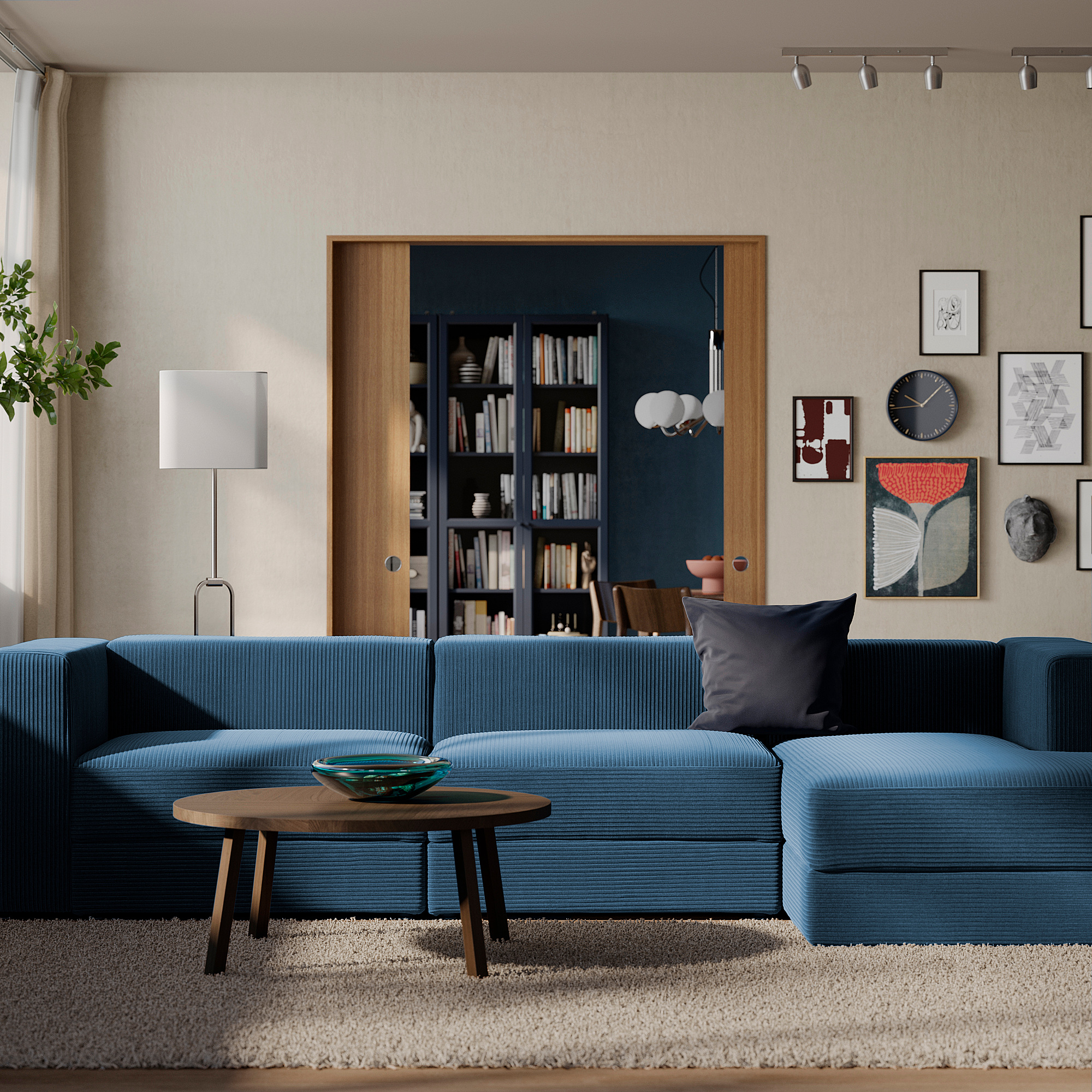 JÄTTEBO 4-seat mod sofa w chaise longue