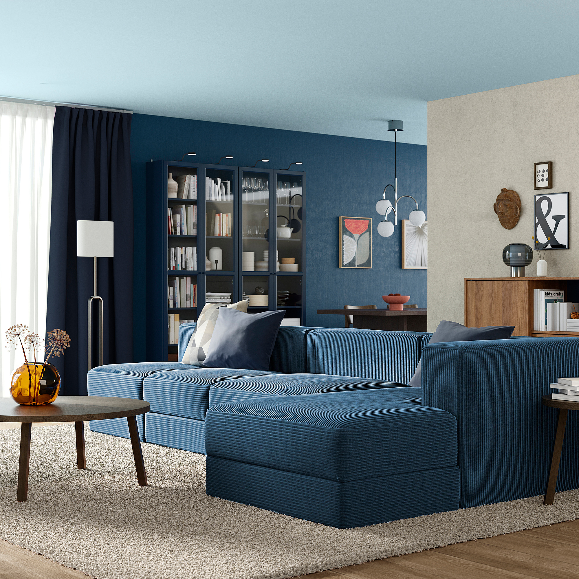 JÄTTEBO 4,5-seat mod sofa w chaise longue