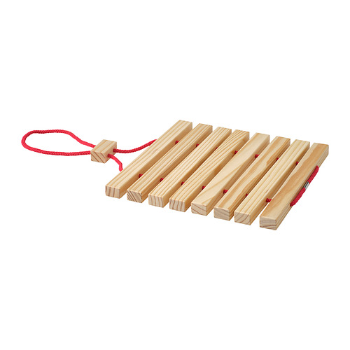 HALVNÄBB - 隔熱墊, 可延伸 亮紅色/松木, 16-32x20 公分 | IKEA 線上購物 - PE968203_S4