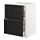 METOD/MAXIMERA - base cab f hob/2 fronts/3 drawers, white/Lerhyttan black stained | IKEA Taiwan Online - PE677938_S1