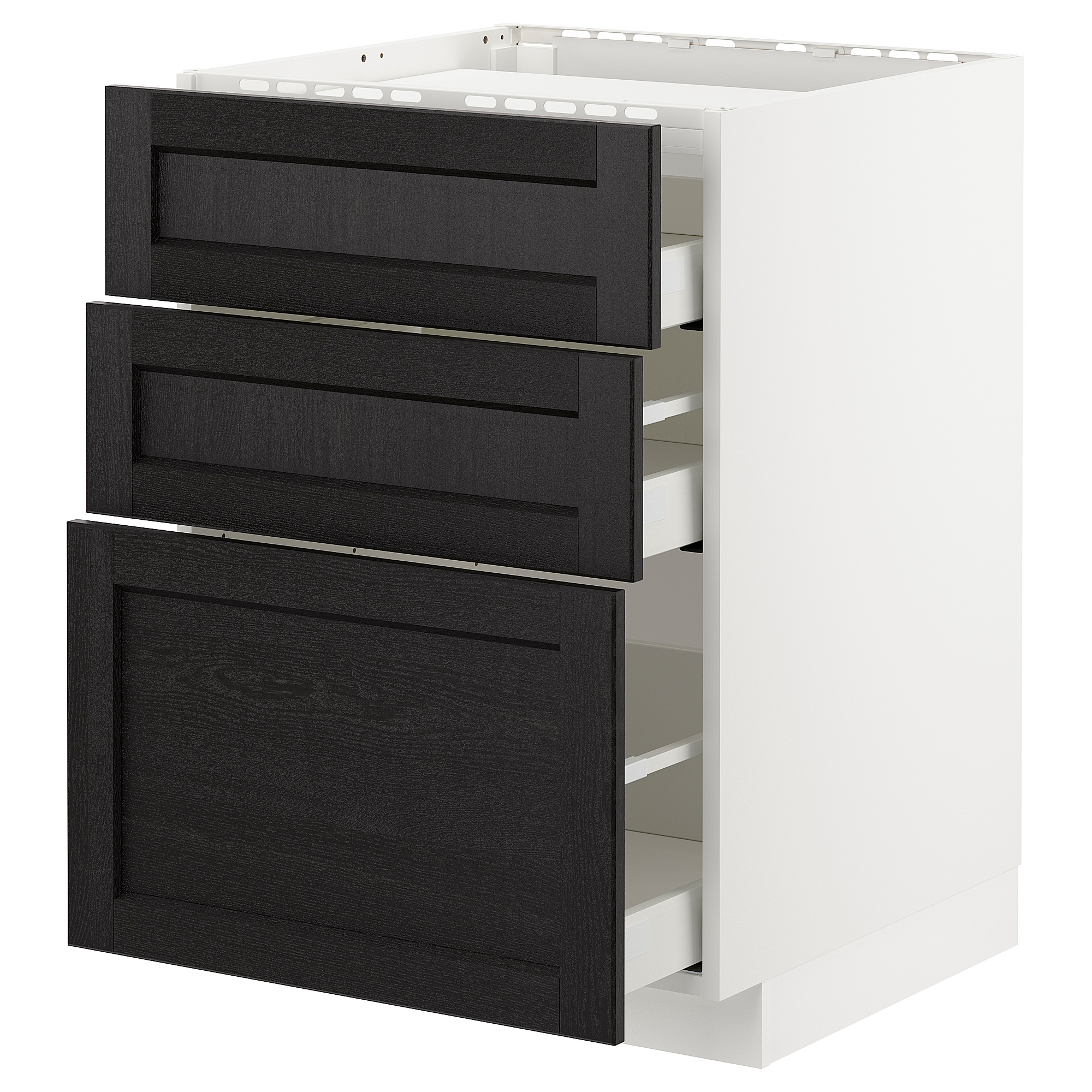 METOD/MAXIMERA base cab f hob/3 fronts/3 drawers