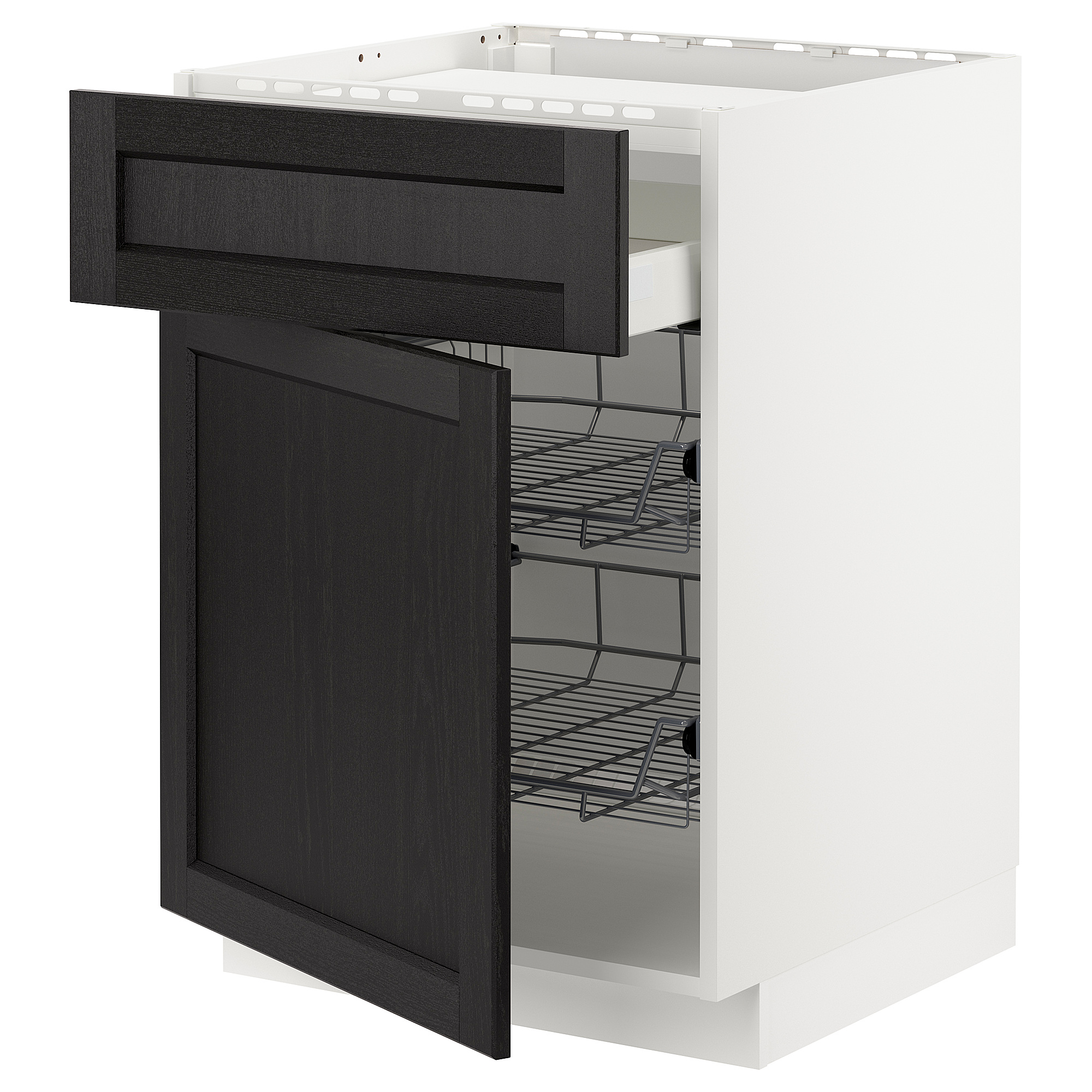 METOD/MAXIMERA base cab f hob/drawer/2 wire bskts