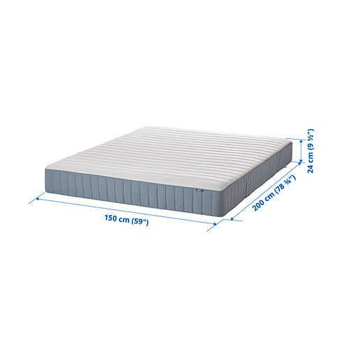 VALEVÅG - pocket sprung mattress, firm/light blue | IKEA Taiwan Online - PE865596_S4