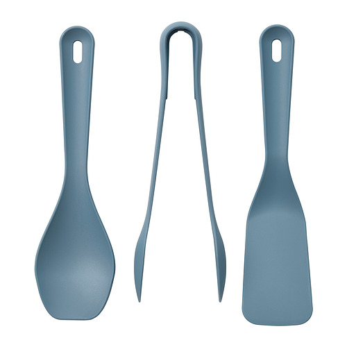 UPPFYLLD - 3-piece kitchen utensil set, dark grey-blue | IKEA Taiwan Online - PE968247_S4