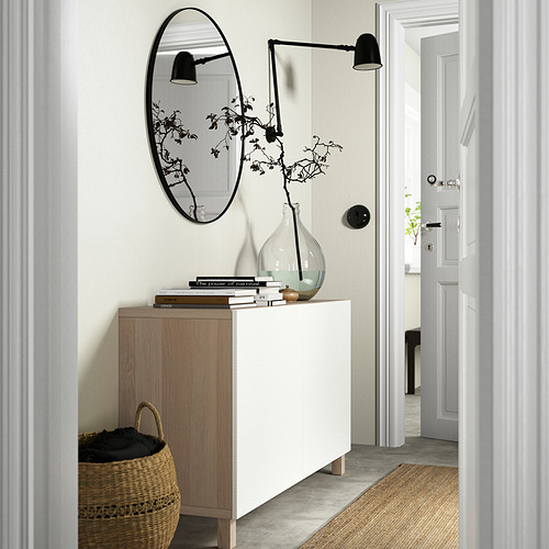 BESTÅ - 附門收納組合, 染白橡木紋/Laxviken 白色 | IKEA 線上購物 - PE823254_S4