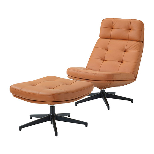 HAVBERG - 扶手椅及腳凳, Grann/Bomstad 金棕色 | IKEA 線上購物 - PE865608_S4