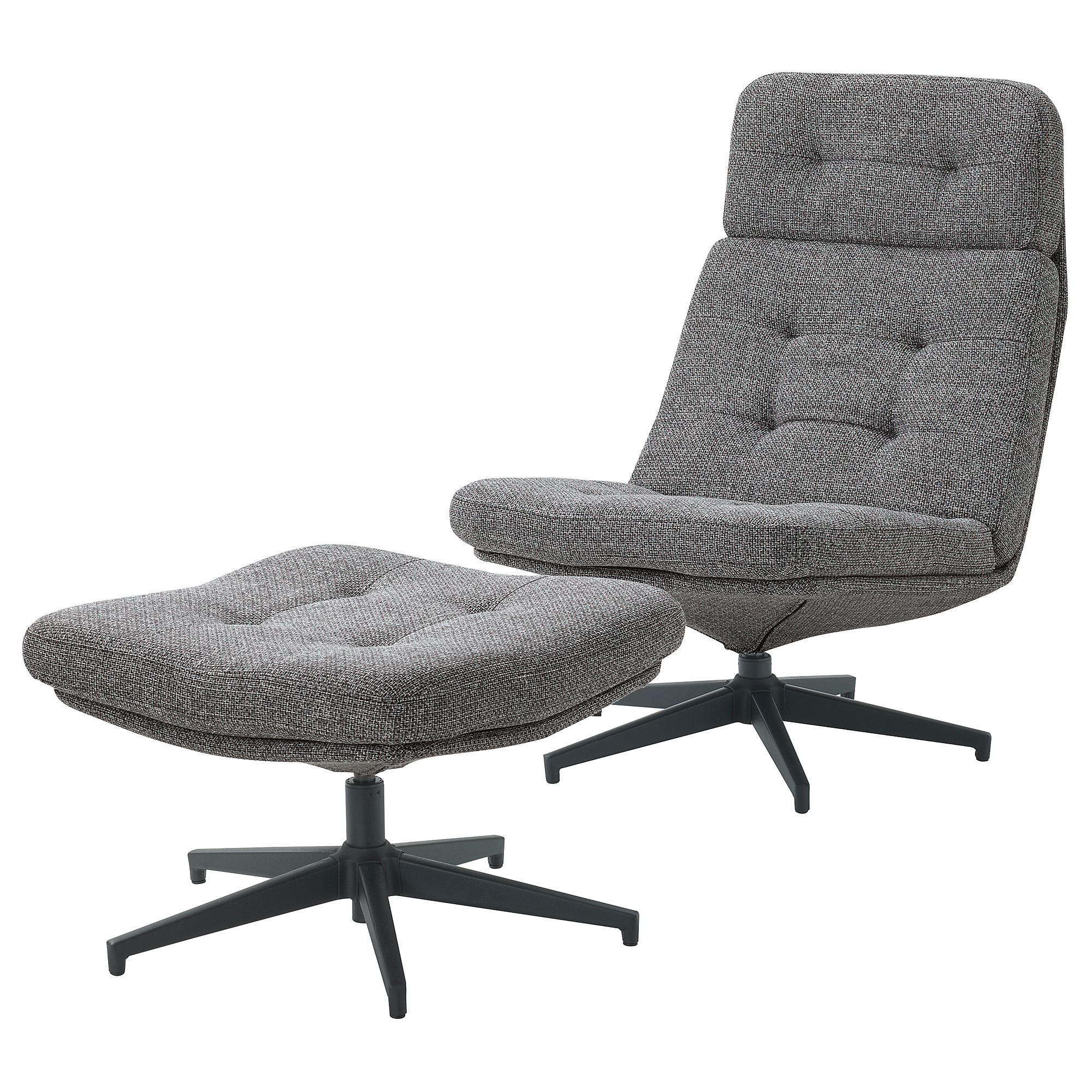 HAVBERG - armchair and footstool, Lejde grey/black | IKEA HAVBERG - armchair and footstool, Lejde grey/black | IKEA
