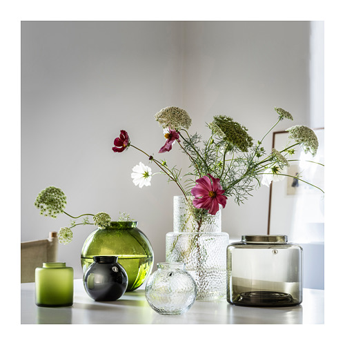 KONSTFULL - vase, clear glass/patterned | IKEA Taiwan Online - PE865626_S4