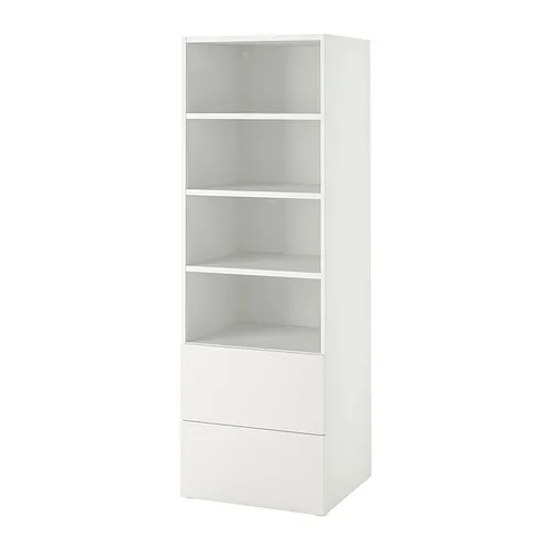SMÅSTAD/PLATSA - bookcase, white white/with 2 drawers, 60x57x181 cm | IKEA Taiwan Online - PE865638_S4