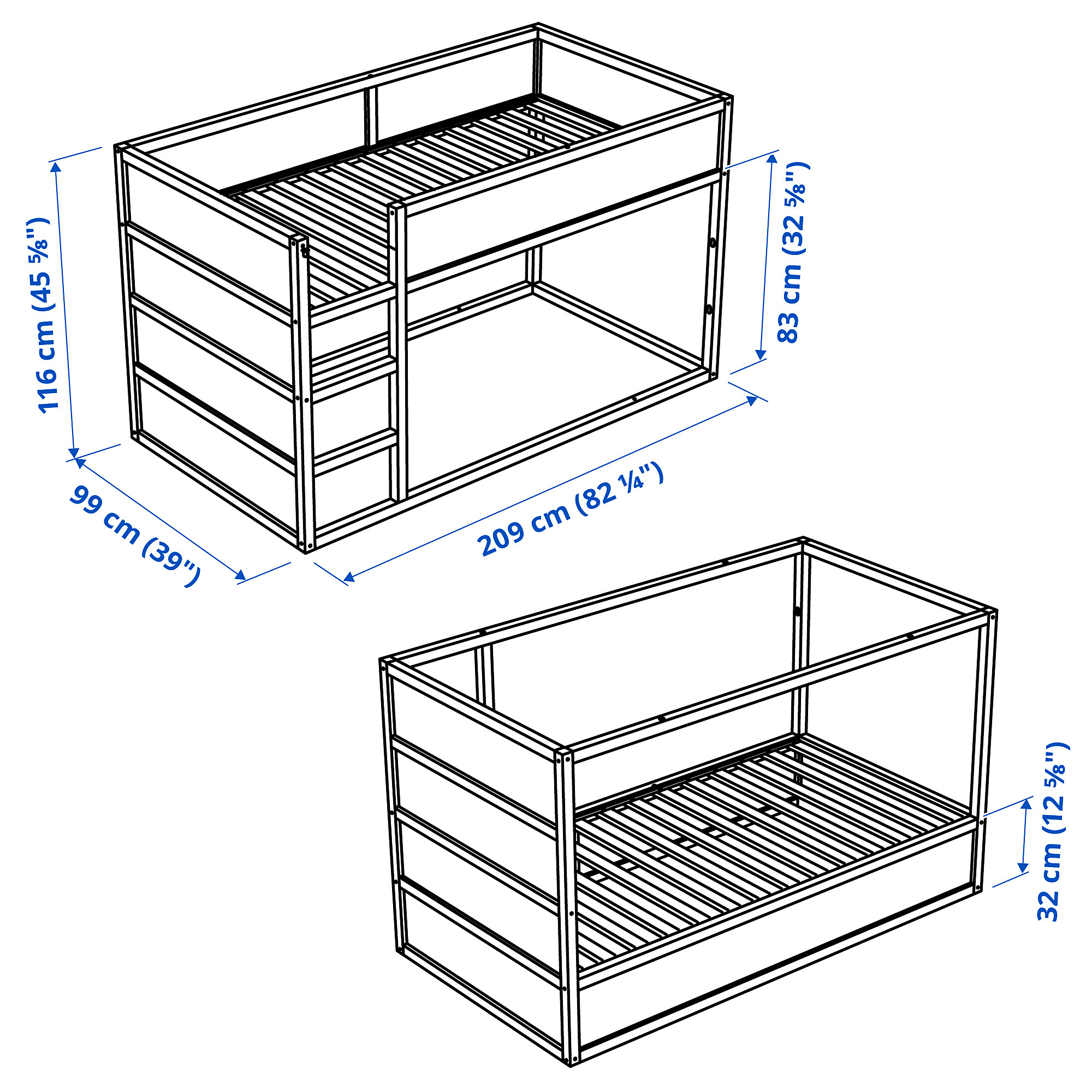 KURA reversible bed