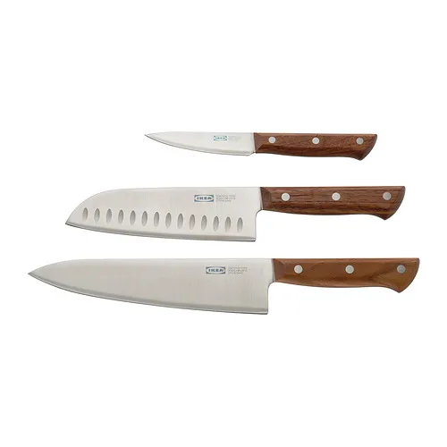 VARDAGEN - 3-piece knife set, stainless steel/walnut | IKEA Taiwan Online - PE968251_S4