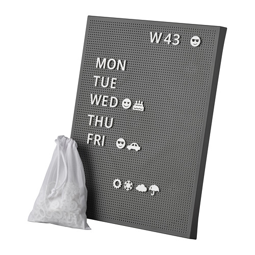 SVENSÅS - pegboard with letters, dark grey, 30x40 cm | IKEA Taiwan Online - PE767595_S4