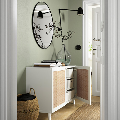 BESTÅ - storage combination with doors, white Studsviken/Kabbarp/white woven poplar | IKEA Taiwan Online - PE823389_S4