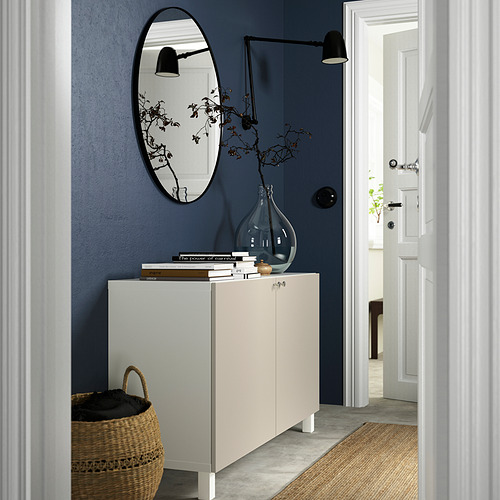BESTÅ - storage combination with doors, white/Lappviken/Stubbarp light grey-beige | IKEA Taiwan Online - PE823359_S4