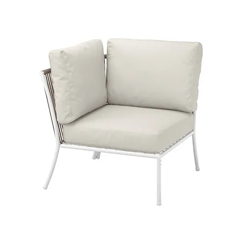 SEGERÖN - corner section with cushion, outdoor white/beige/Frösön/Duvholmen beige | IKEA Taiwan Online - PE904416_S4