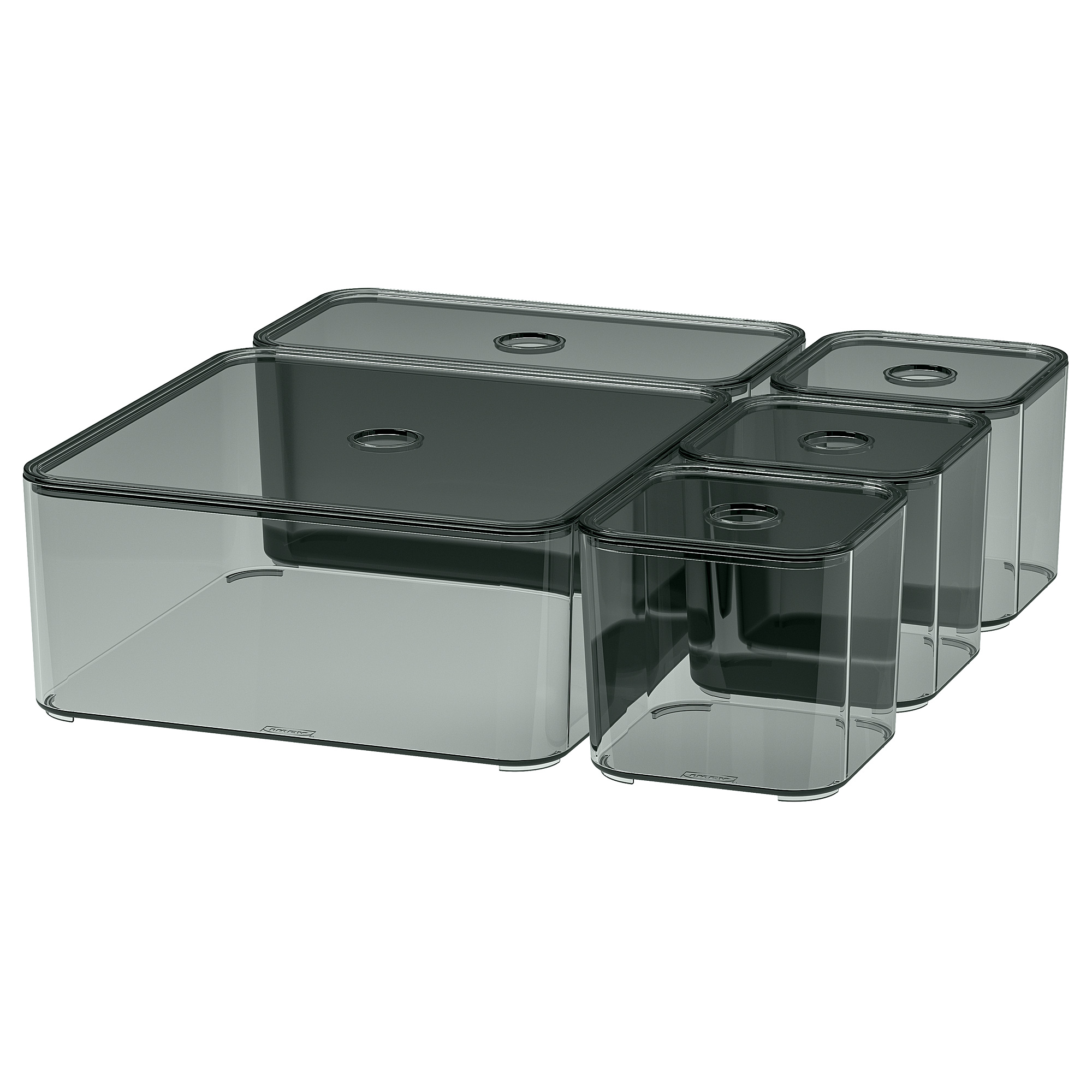 VISSLAÅN box with lid, set of 5