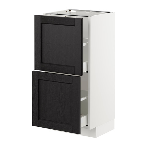 METOD base cabinet with 2 drawers