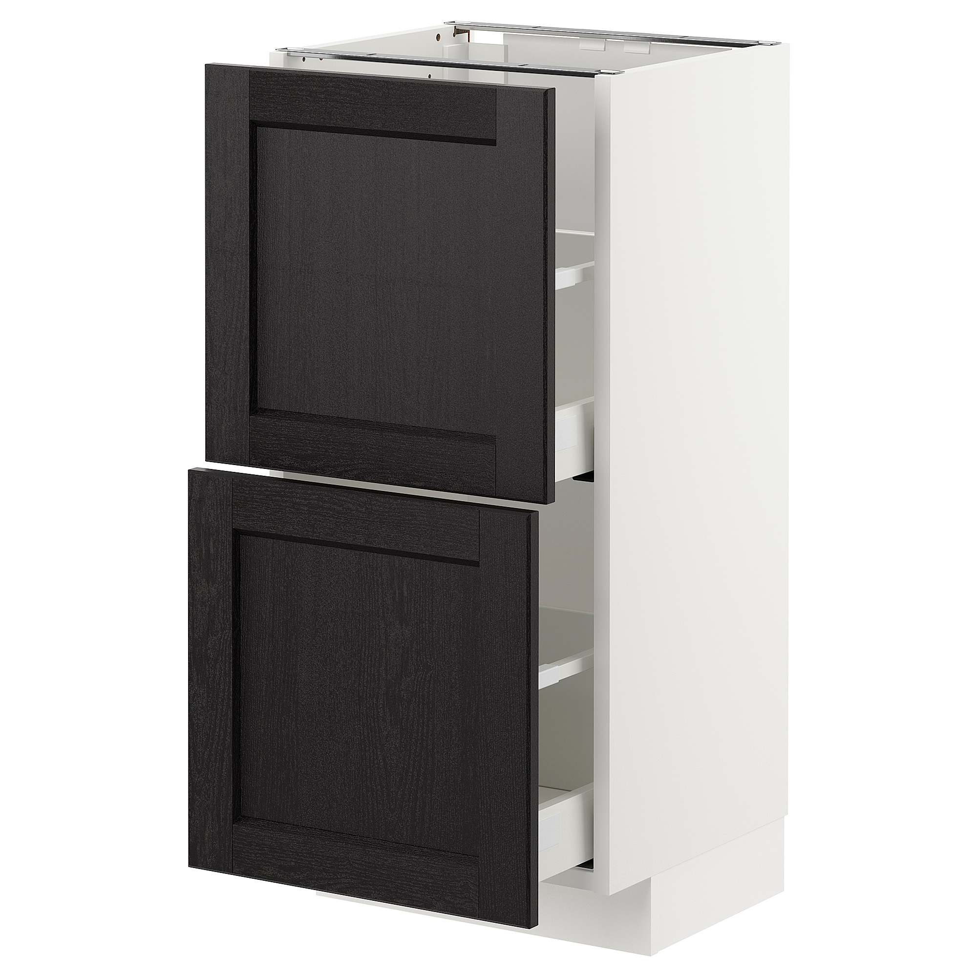 METOD base cabinet with 2 drawers