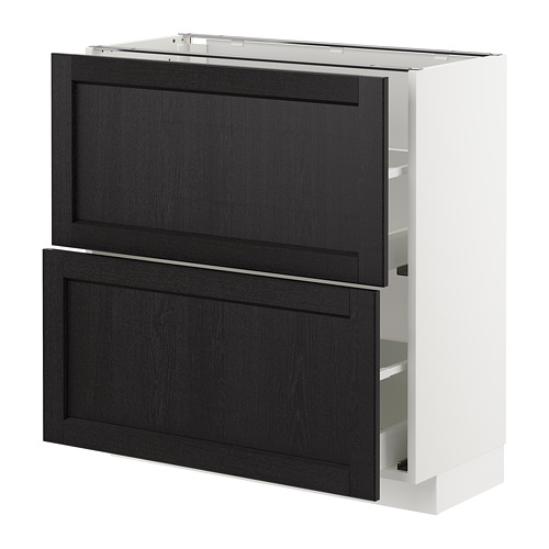 METOD base cabinet with 2 drawers