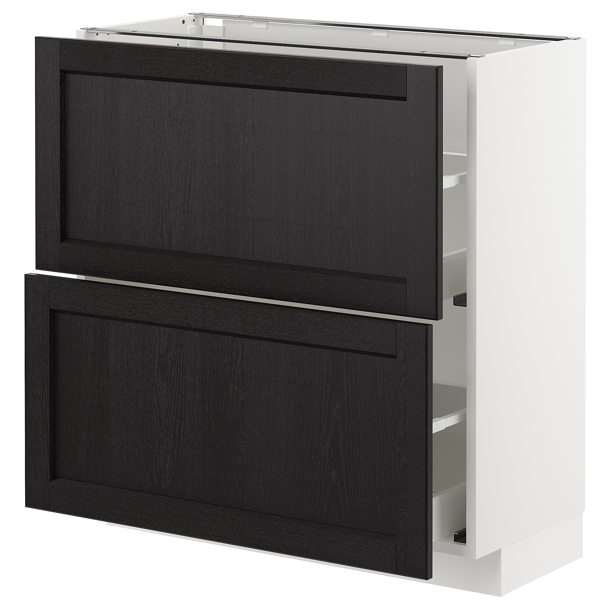 METOD base cabinet with 2 drawers