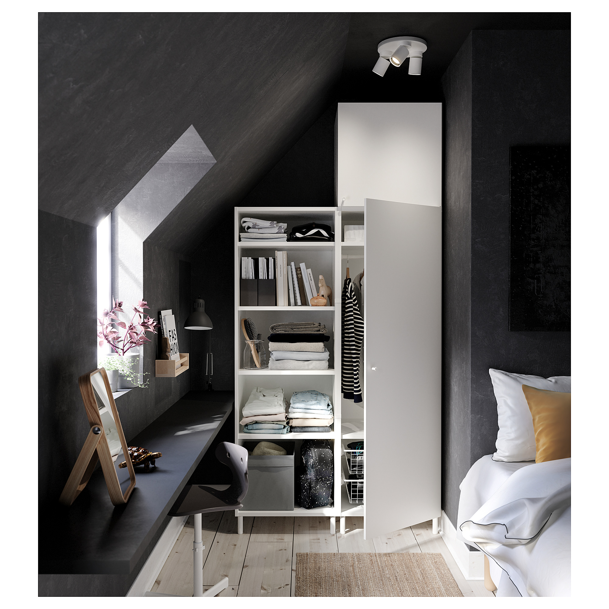 PLATSA wardrobe with 2 doors