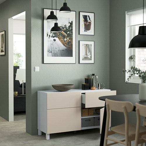 BESTÅ - storage combination w doors/drawers, white/Lappviken/Stubbarp light grey-beige | IKEA Taiwan Online - PE823452_S4