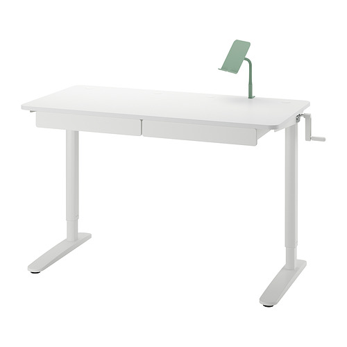 RELATERA - 升降式書桌組合, 白色/淺灰綠色, 117x60 公分 | IKEA 線上購物 - PE936537_S4