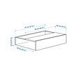 GLAMBERGET 2 bed storage boxes and 2 trays