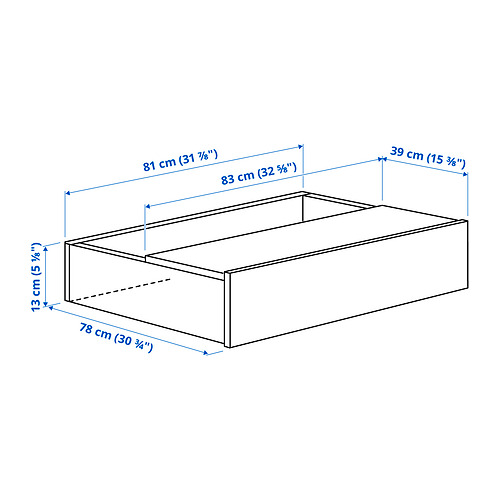GLAMBERGET 2 bed storage boxes and 2 trays