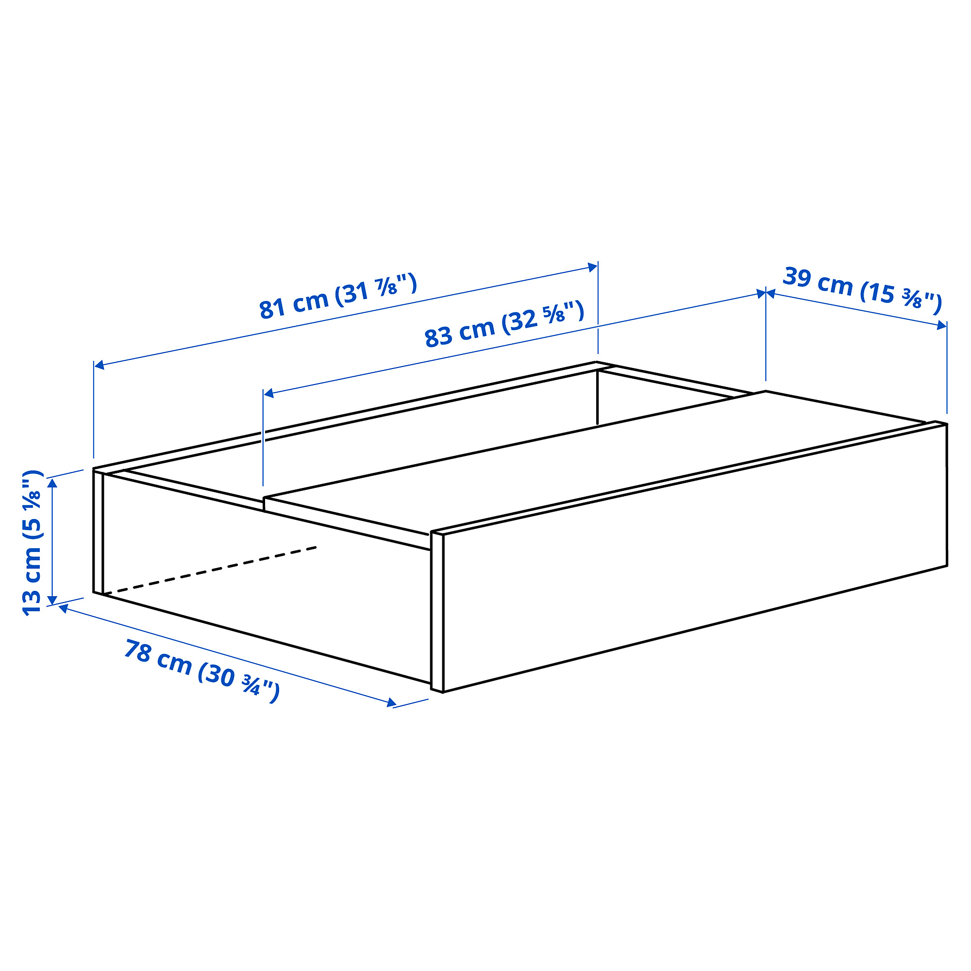 GLAMBERGET 2 bed storage boxes and 2 trays