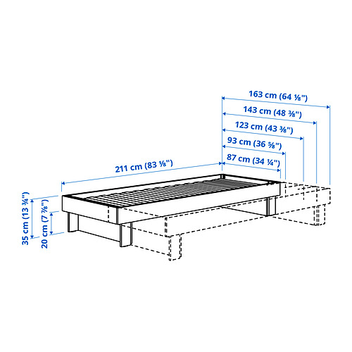 GLAMBERGET extendable bed