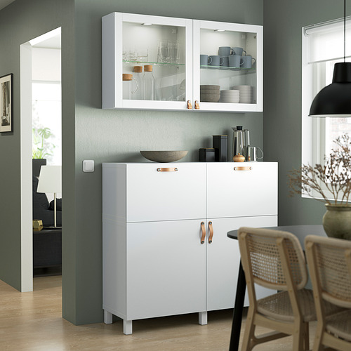 BESTÅ - storage combination w doors/drawers, white/Lappviken/Stubbarp white clear glass | IKEA Taiwan Online - PE823518_S4