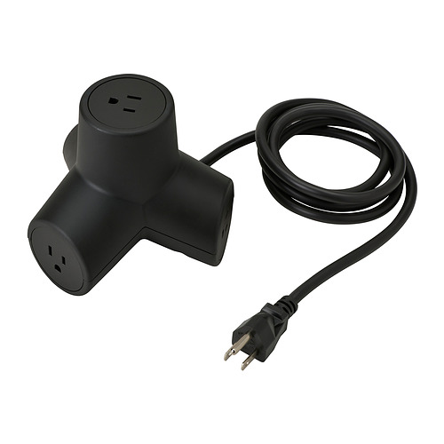 HORNFELS - extension cord, dark grey, 1.8 m | IKEA Taiwan Online - PE936571_S4