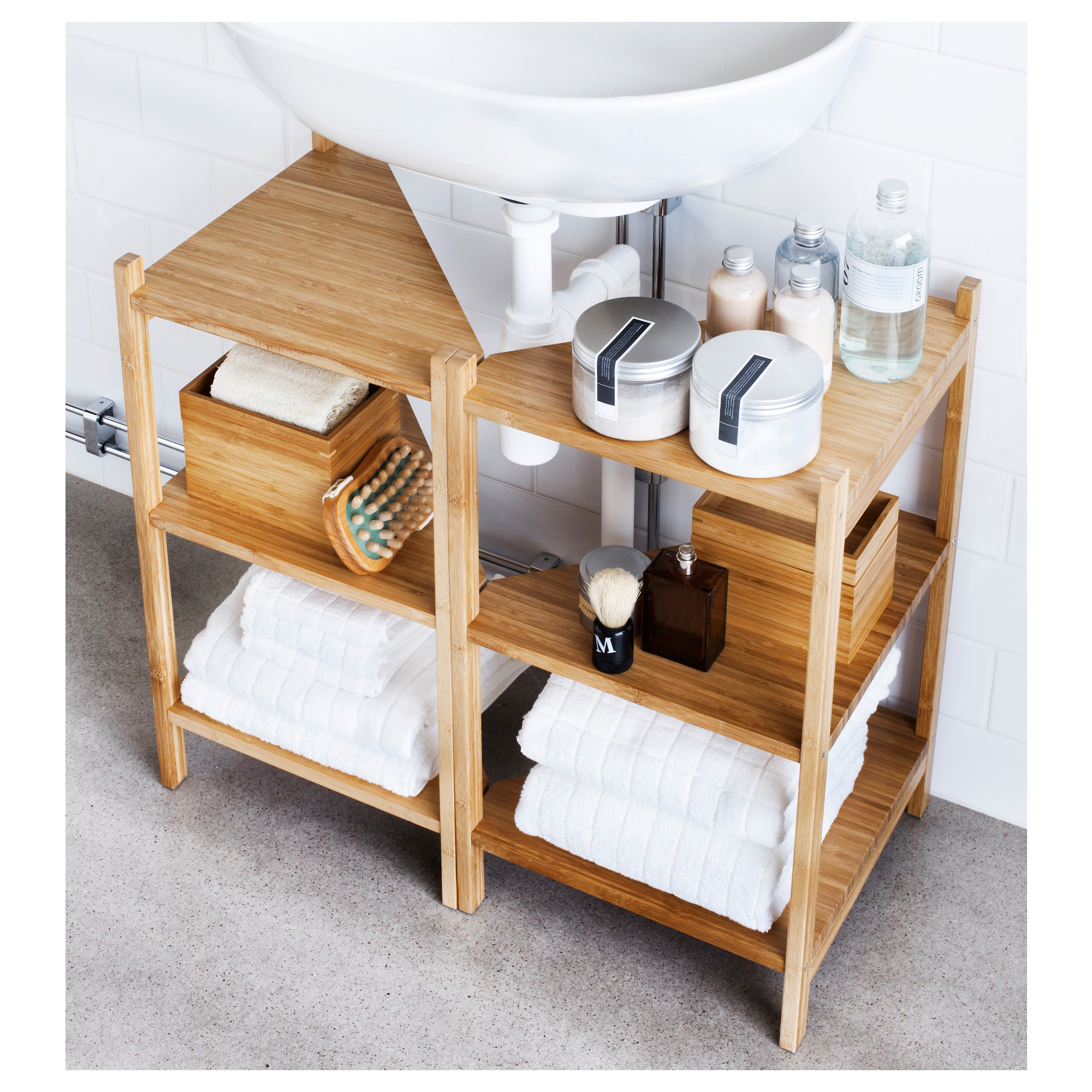 RÅGRUND wash-basin/corner shelf