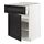 METOD/MAXIMERA - base cabinet with drawer/door, white/Lerhyttan black stained | IKEA Taiwan Online - PE678158_S1