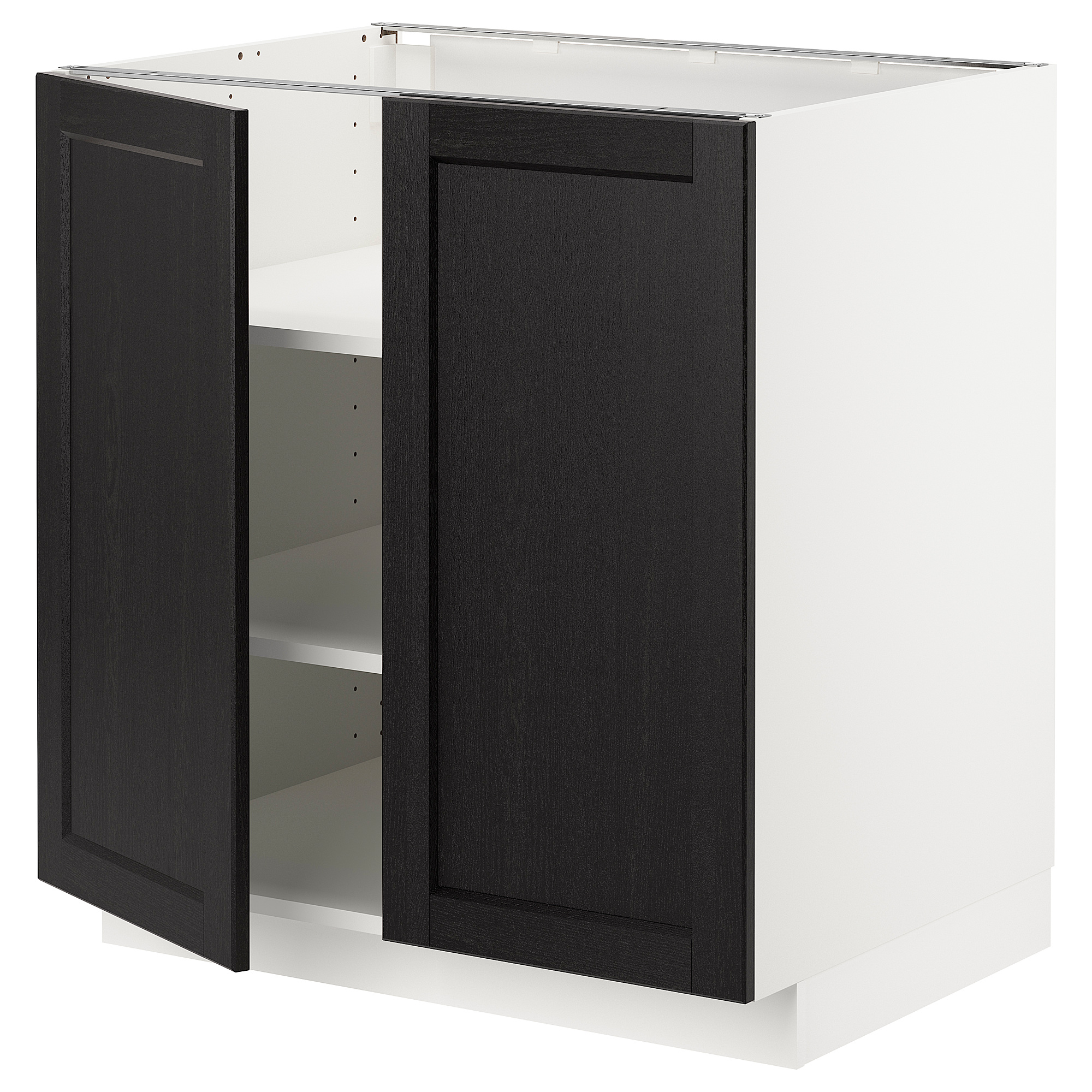 METOD base cabinet with shelves/2 doors