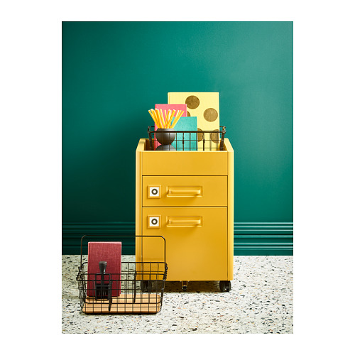 IDÅSEN - 附輪腳抽屜櫃, 金棕色 | IKEA 線上購物 - PH160148_S4