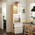 BESTÅ - storage combination w glass doors, white stained oak effect/Selsviken high-gloss/white frosted glass | IKEA Taiwan Online - PE823583_S1