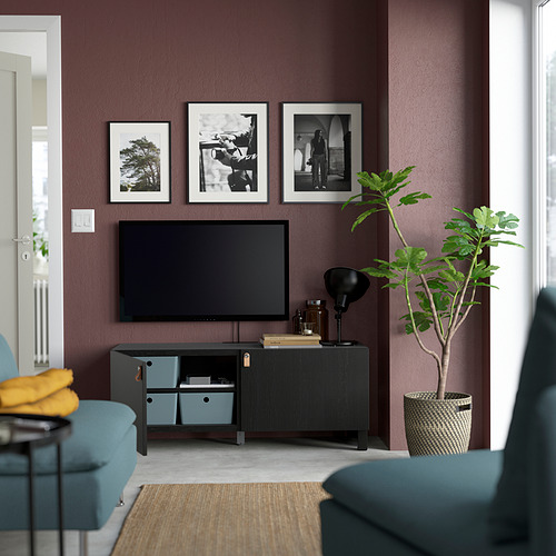BESTÅ - 電視櫃附門板, 黑棕色/Lappviken/Stubbarp 黑棕色 | IKEA 線上購物 - PE823671_S4