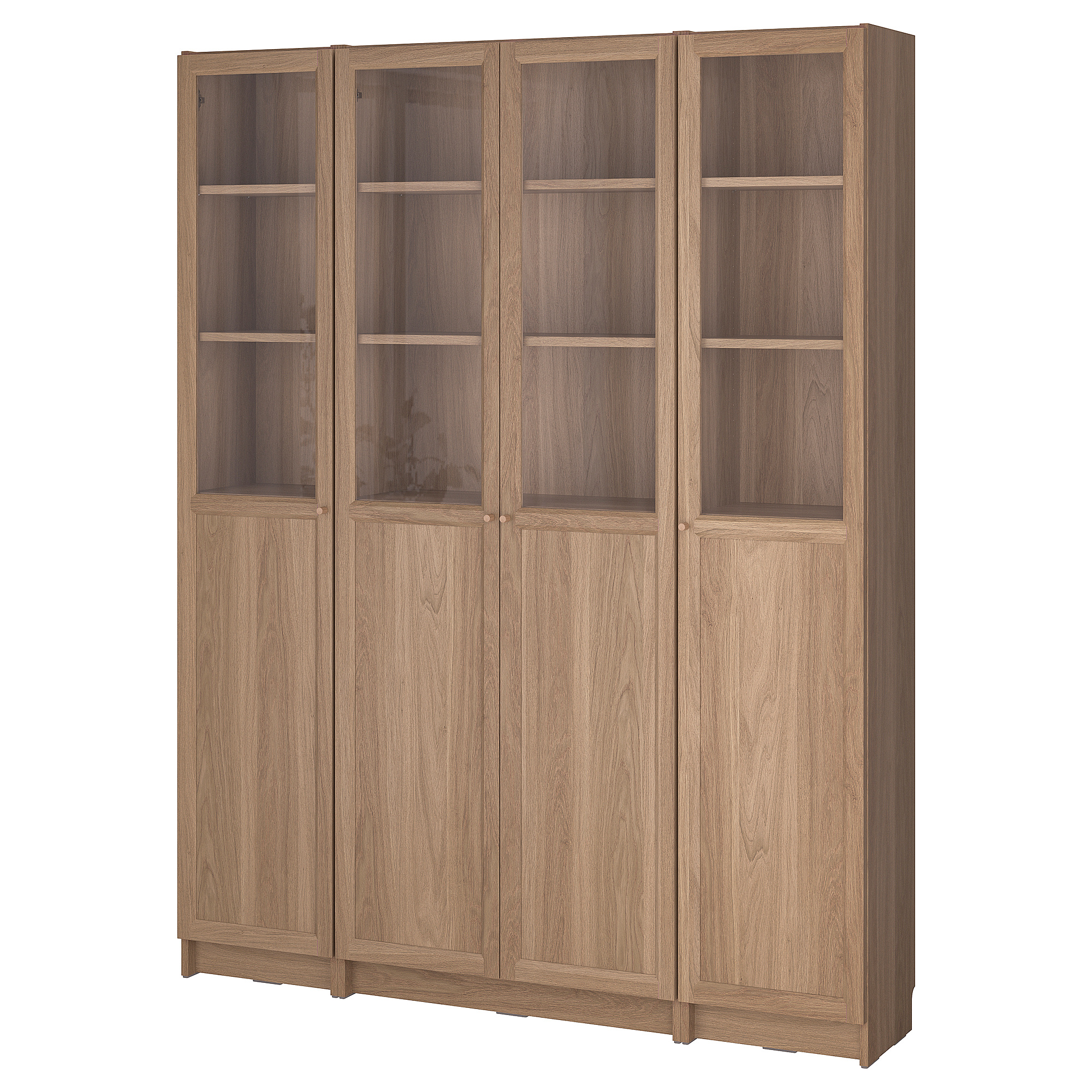 BILLY/OXBERG bookcase comb w panel/glass doors