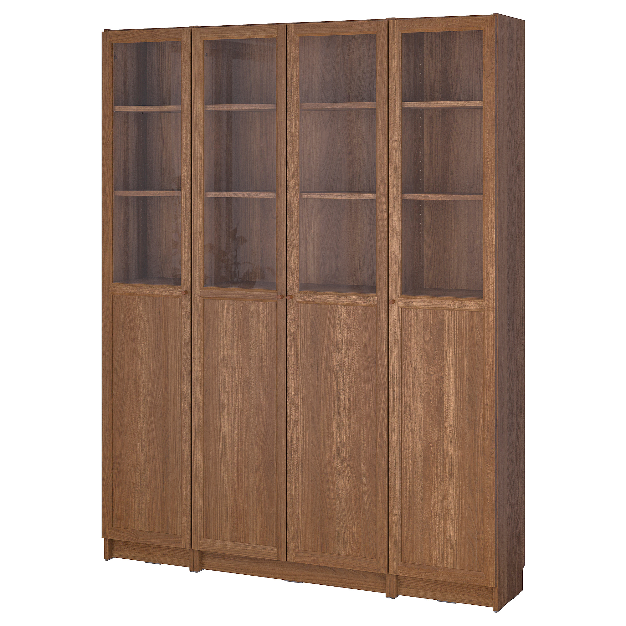 BILLY/OXBERG bookcase comb w panel/glass doors