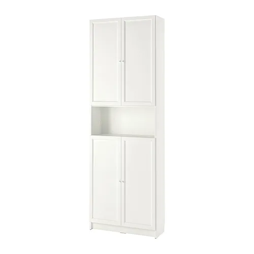BILLY/OXBERG - bookcase w doors/extension unit, white, 80x30x237 cm | IKEA Taiwan Online - PE865764_S4