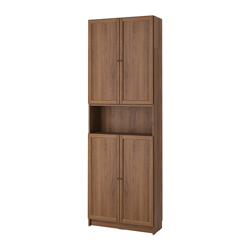 BILLY/OXBERG bookcase w doors/extension unit