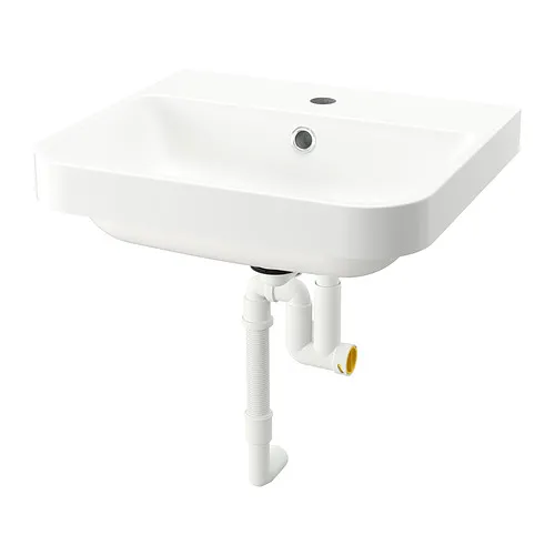 BACKSJÖN - 半嵌入式洗臉盆連水龍頭, 白色, 50x43 公分 | IKEA 線上購物 - PE904549_S4