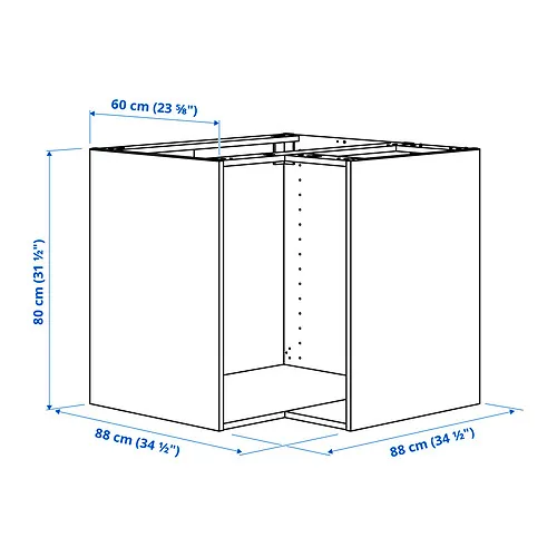 METOD corner base cabinet