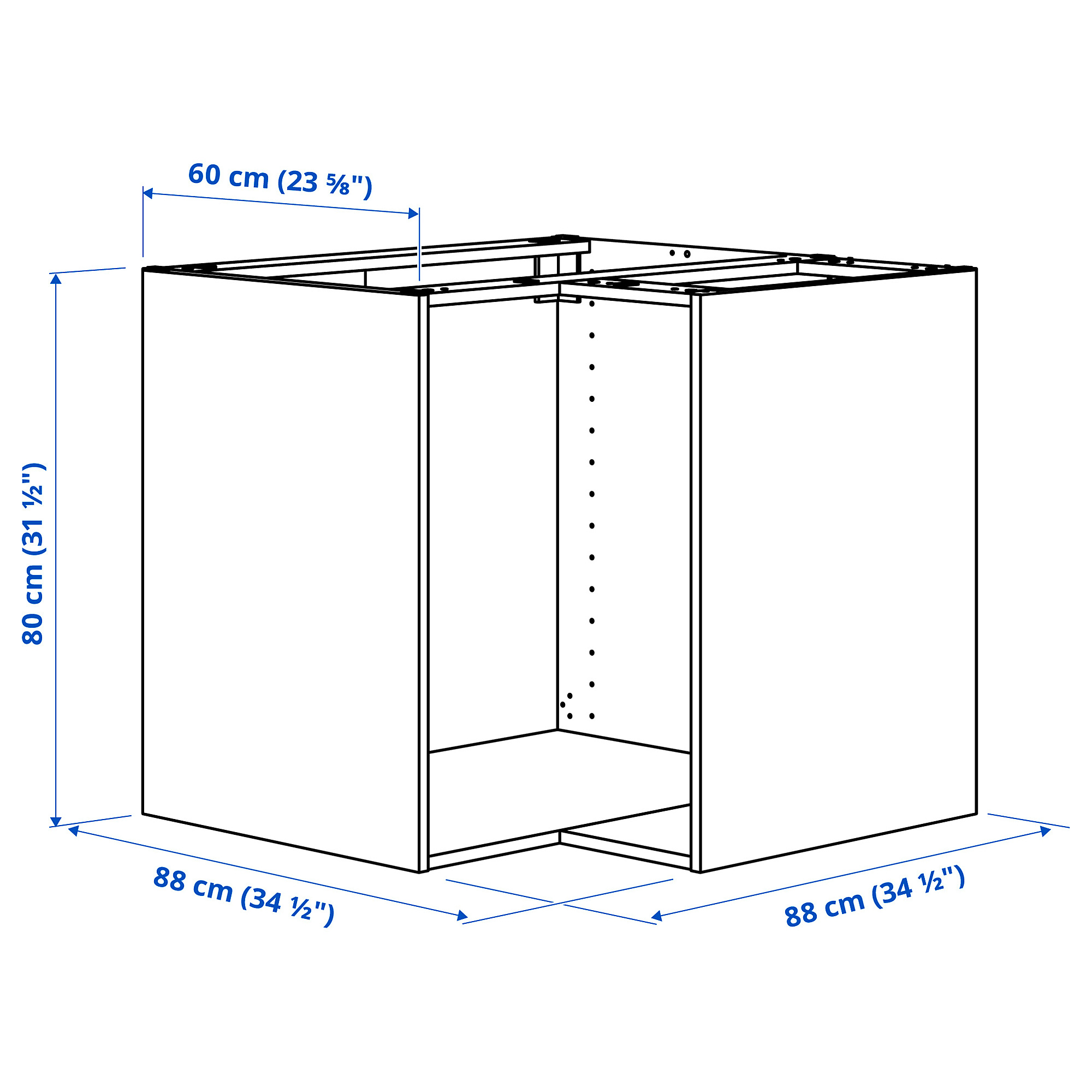 METOD corner base cabinet frame