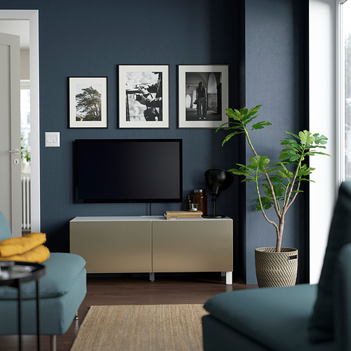 BESTÅ - 電視櫃附門板, 白色 Riksviken/Stubbarp/古銅色 | IKEA 線上購物 - PE823647_S4