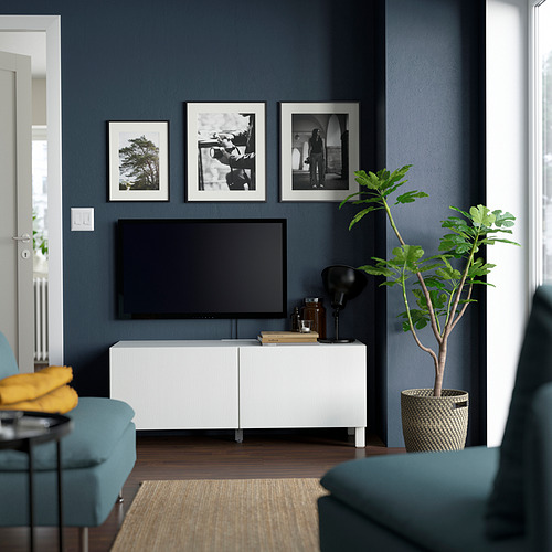 BESTÅ - 電視櫃附門板, 白色 Timmerviken/Stubbarp/白色 | IKEA 線上購物 - PE823688_S4