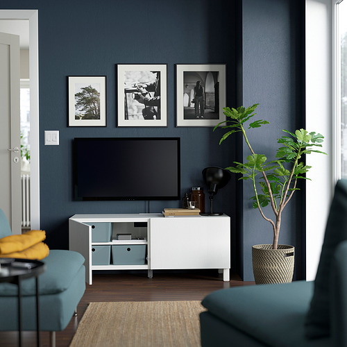 BESTÅ - 電視櫃附門板, 白色 Timmerviken/Stubbarp/白色 | IKEA 線上購物 - PE823689_S4